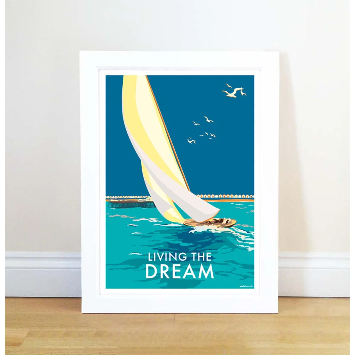 Living The Dream Vintage Quote Print | A4 | 210 X 297Mm | Becky Bettesworth – image 2