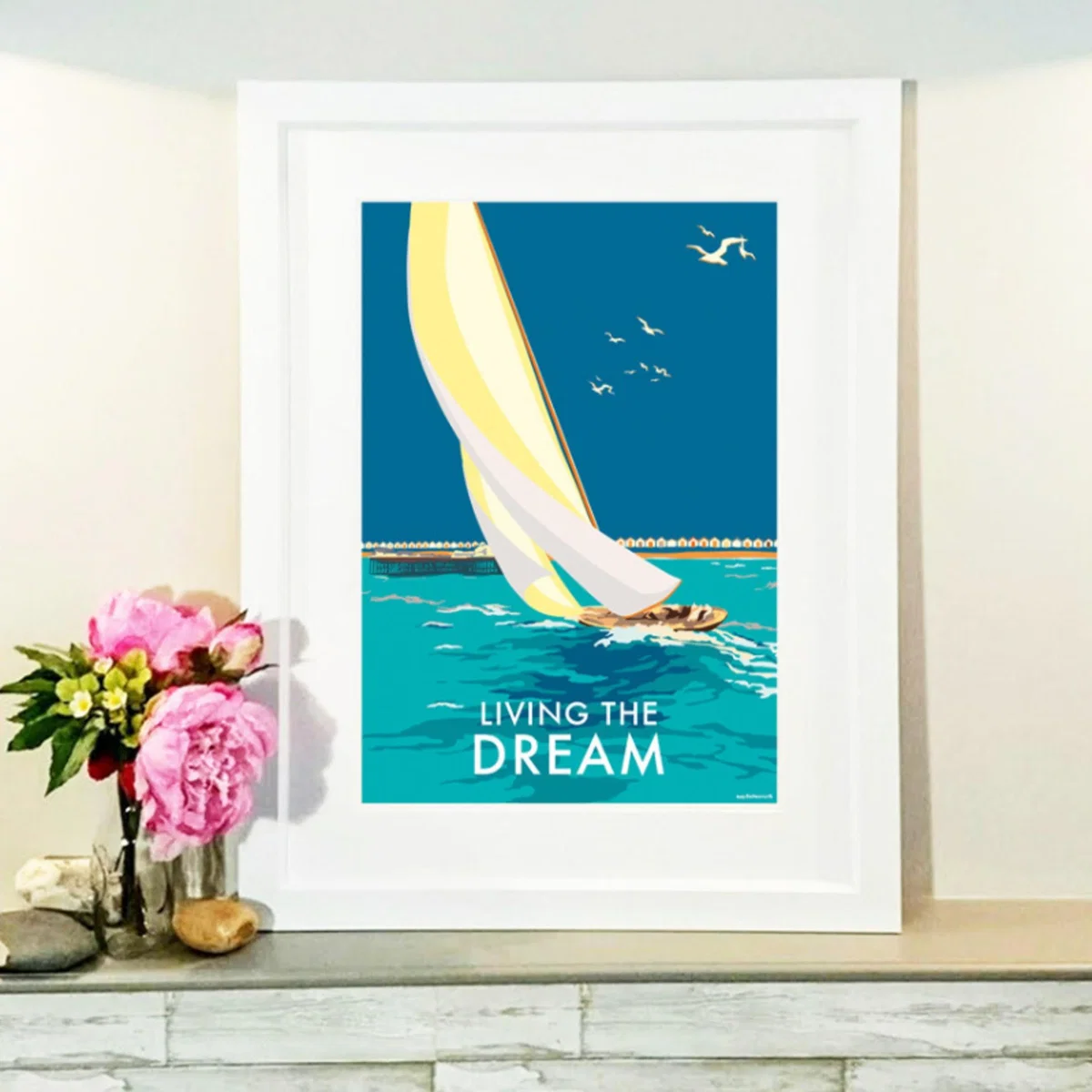 Living The Dream Vintage Quote Print | A4 | 210 X 297Mm | Becky Bettesworth – image 4