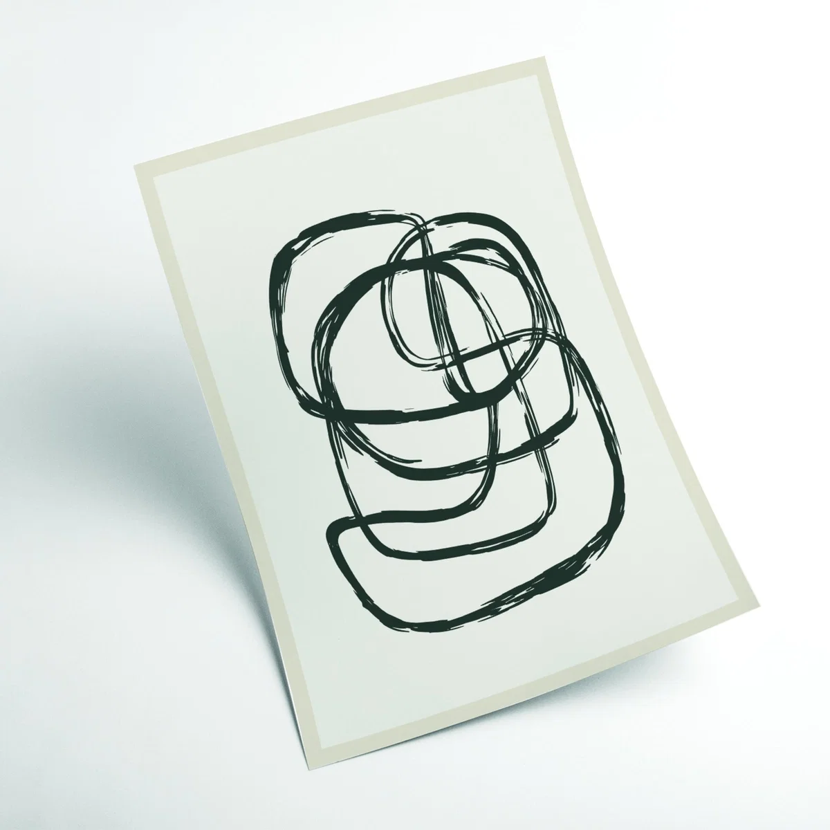 Black Modern Abstract Shapes 2 A2 420 X 594Mm Stanley Print House – image 2