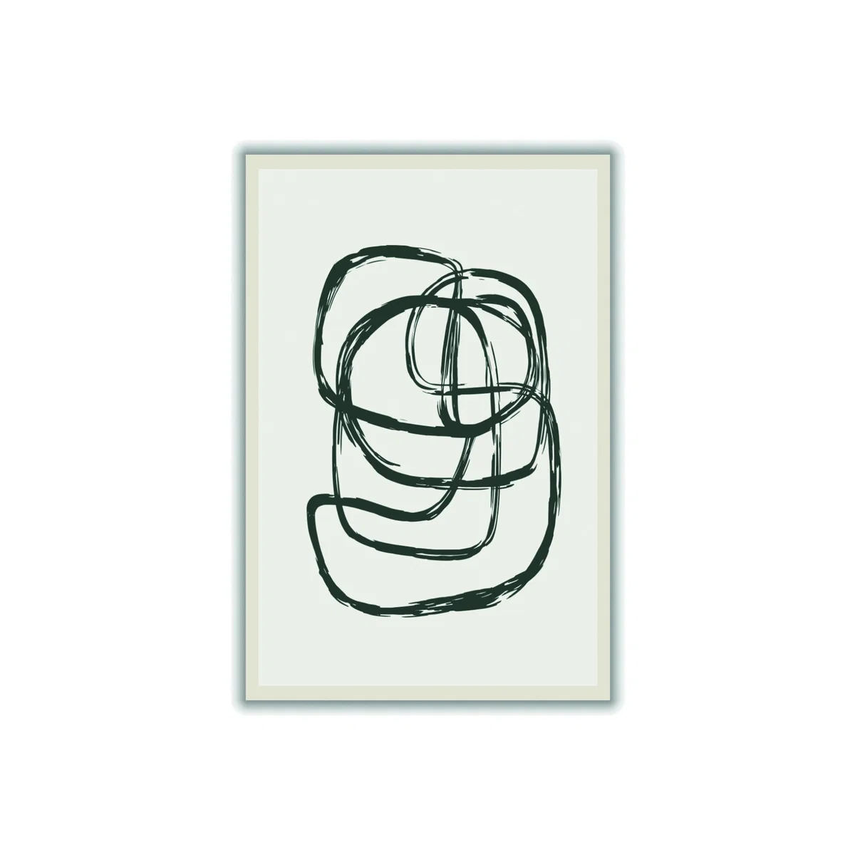 Black Modern Abstract Shapes 2 A2 420 X 594Mm Stanley Print House – image 1