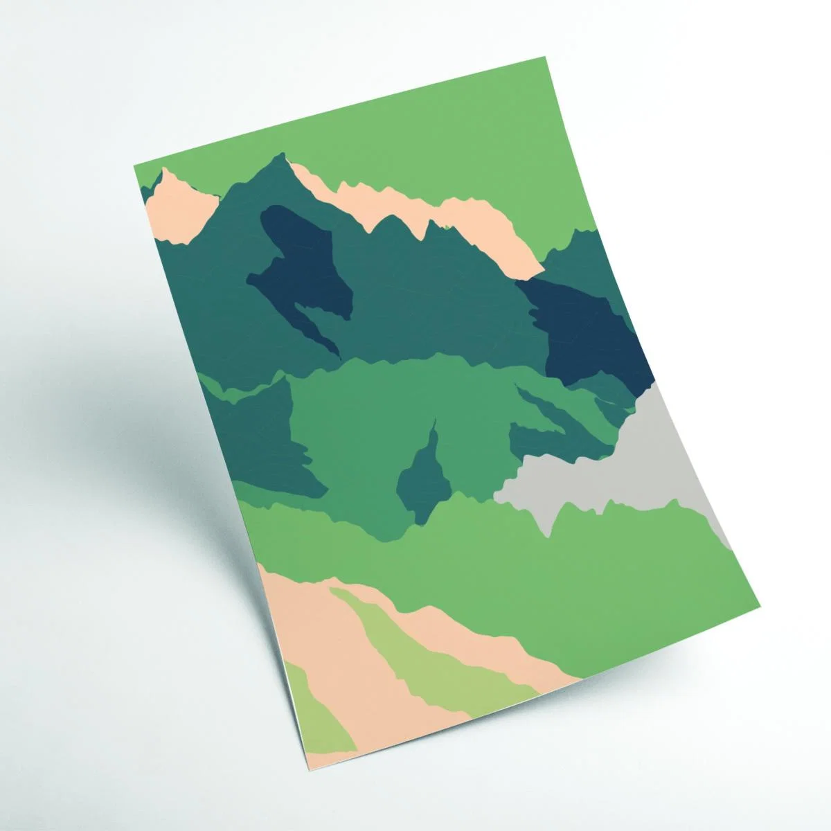 Green Japanese Mountain Range A3 297 X 420Mm Stanley Print House – image 2
