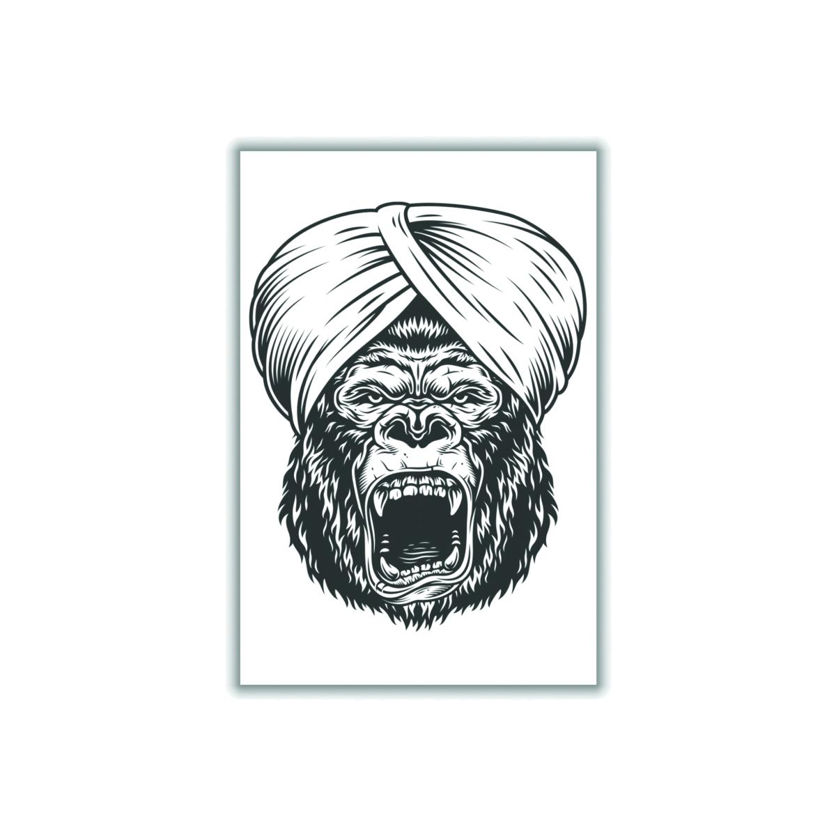 Black Wise Gorilla Large Stanley Print House – image 1