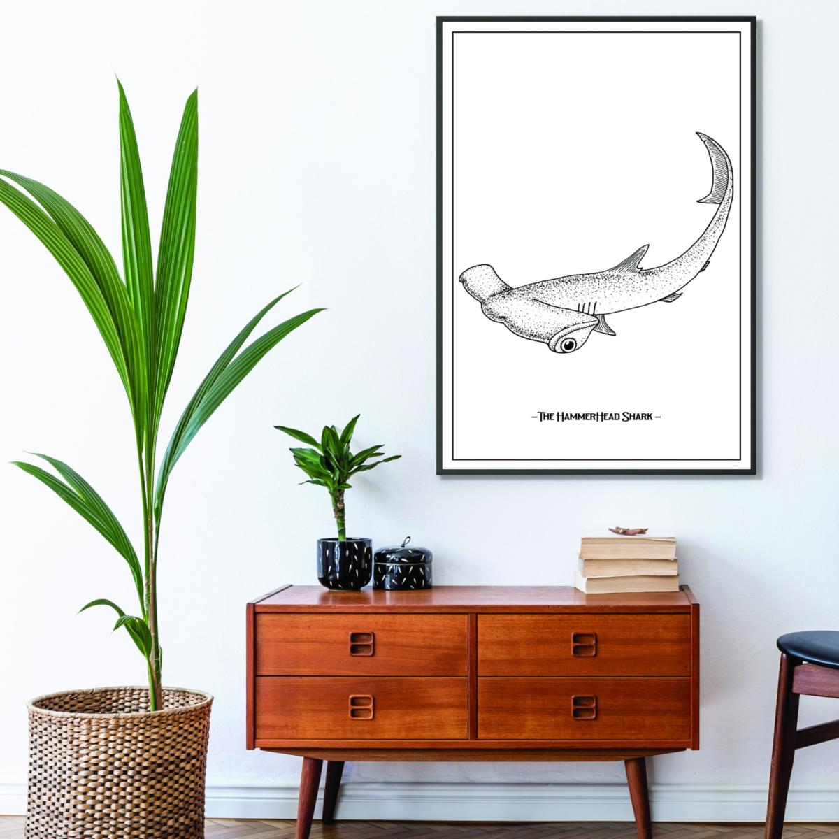 Grey The Hammerhead Shark Small Stanley Print House – image 2