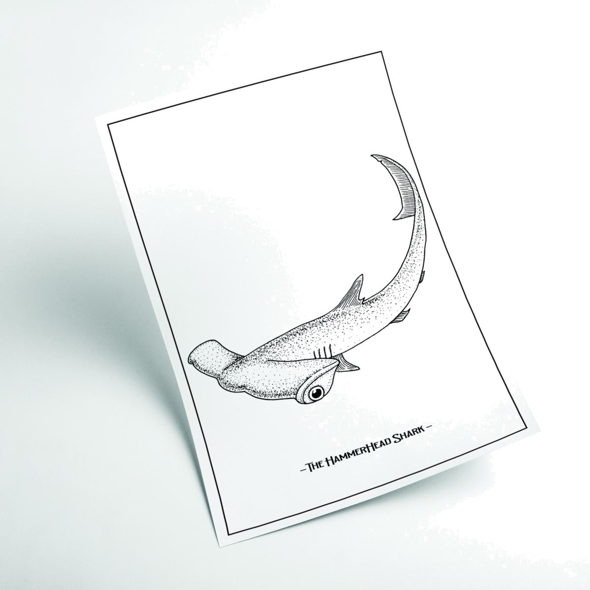 Grey The Hammerhead Shark Small Stanley Print House – image 1