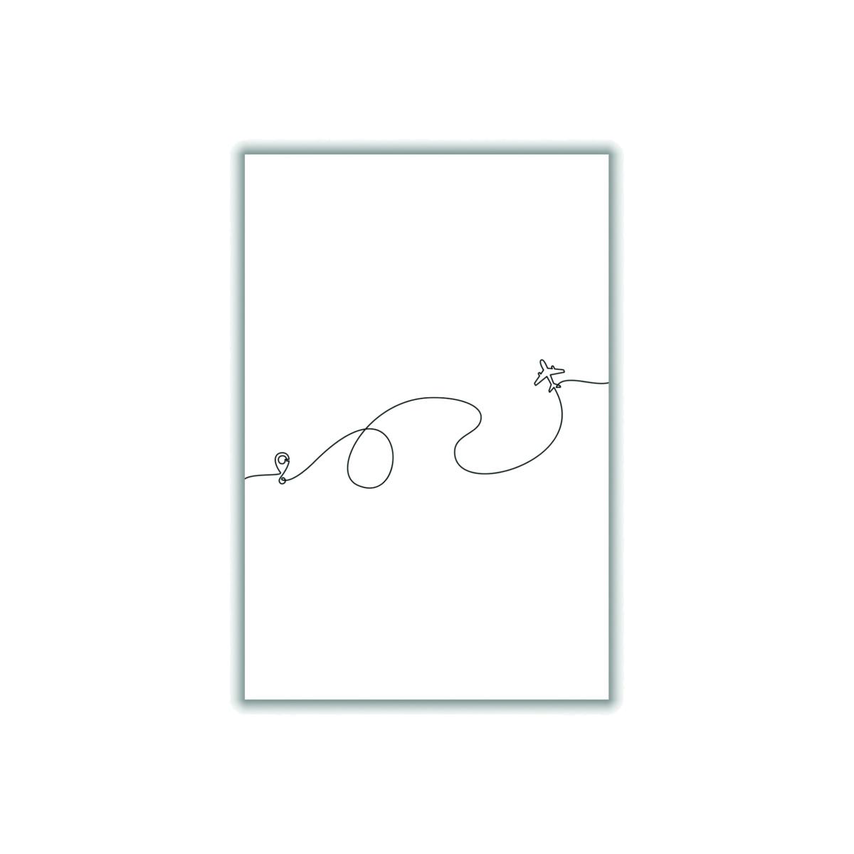 Black Airplane Line Drawing A1 594 X 841Mm Stanley Print House – image 1