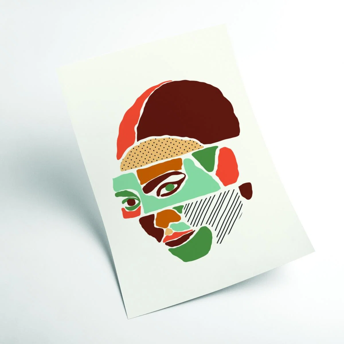 Color Abstract Faces #1 Large Stanley Print House – image 2