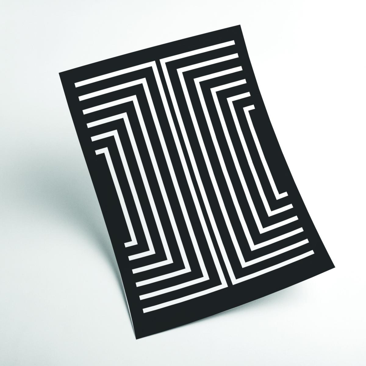 Black Pattern Series -4 A2 420 X 594Mm Stanley Print House – image 2