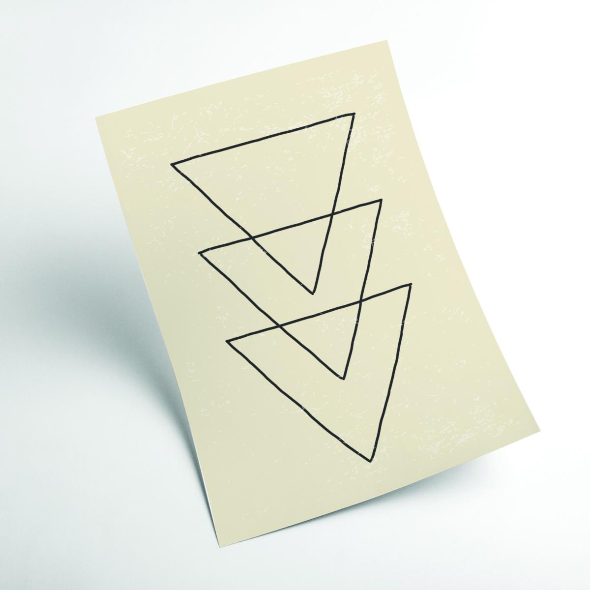 Black Abstract Triangles #8 Extra Small Stanley Print House – image 2