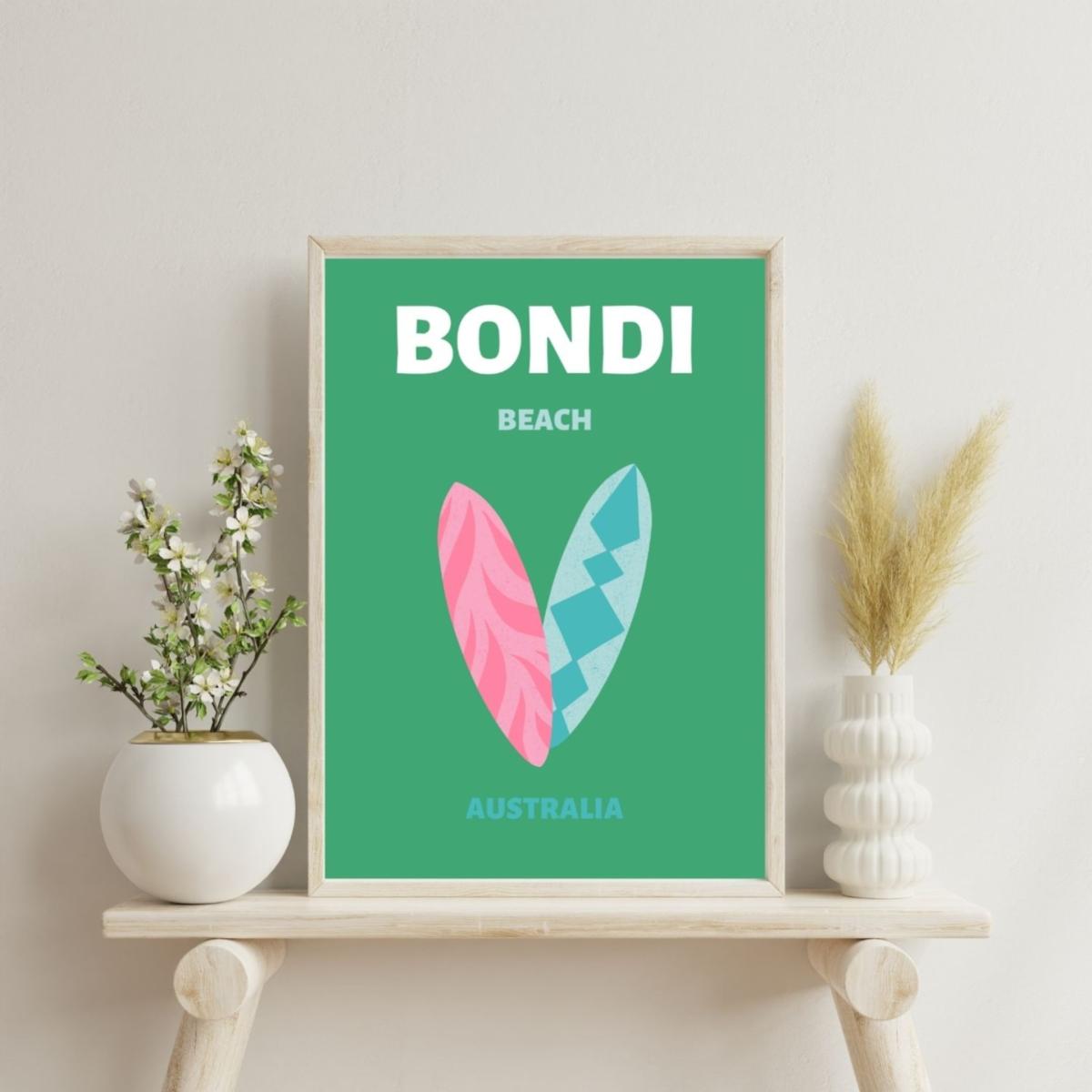 Green Bondi Surf Duo Poster | Artchi – image 2