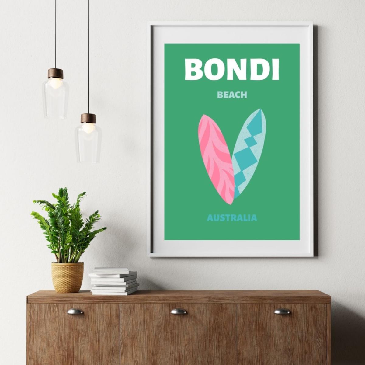 Green Bondi Surf Duo Poster | Artchi – image 4