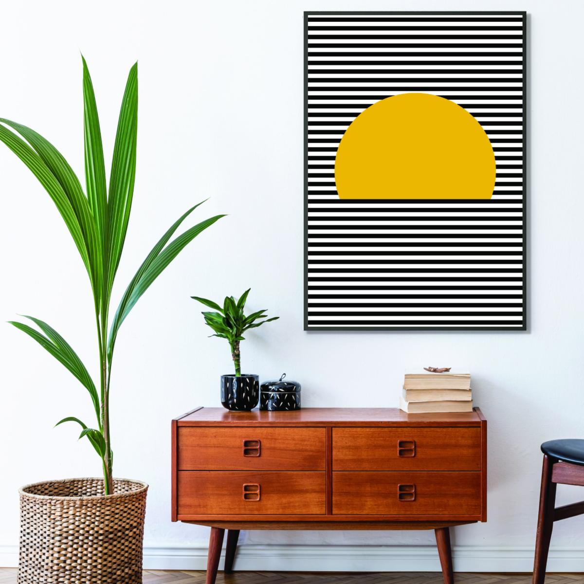 Yellow / Orange Sunset Line Art A2 420 X 594Mm Stanley Print House – image 3