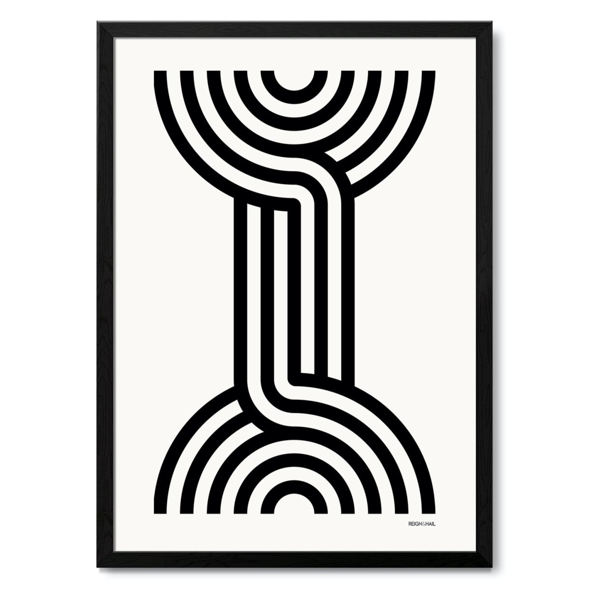 Geometric Typography Print ‘A-Z' Letter S Reign & Hail – image 13