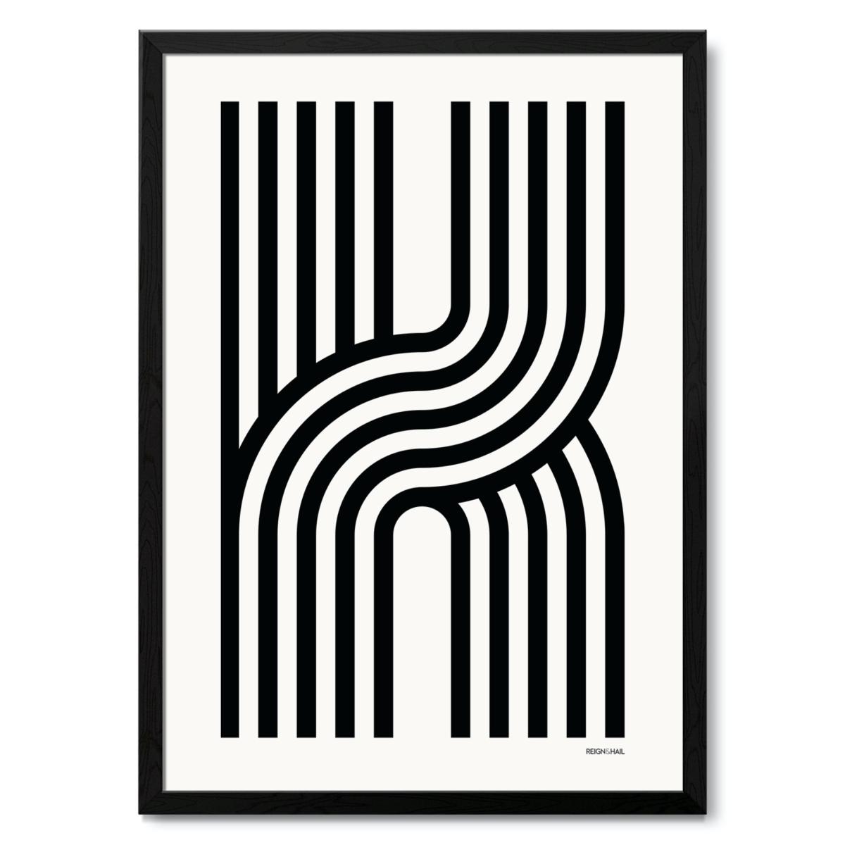 Geometric Typography Print ‘A-Z' Letter S Reign & Hail – image 15