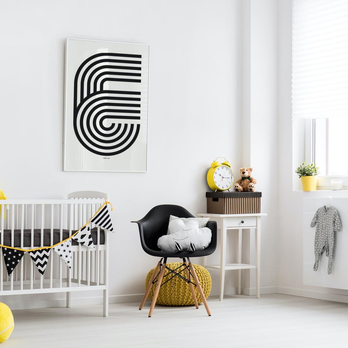 Geometric Typography Print ‘A-Z' Letter S Reign & Hail – image 3