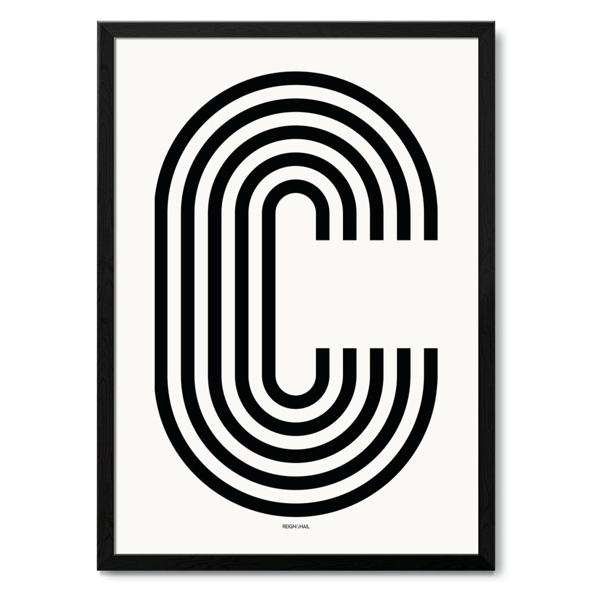 Geometric Typography Print ‘A-Z' Letter S Reign & Hail – image 7