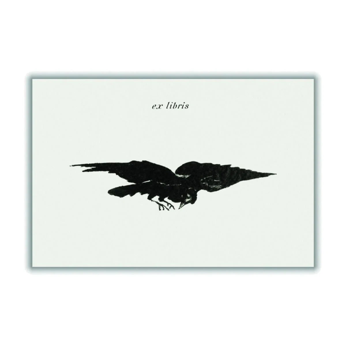 Black Flying Raven- Ex Libris A1 594 X 841Mm Stanley Print House – image 1