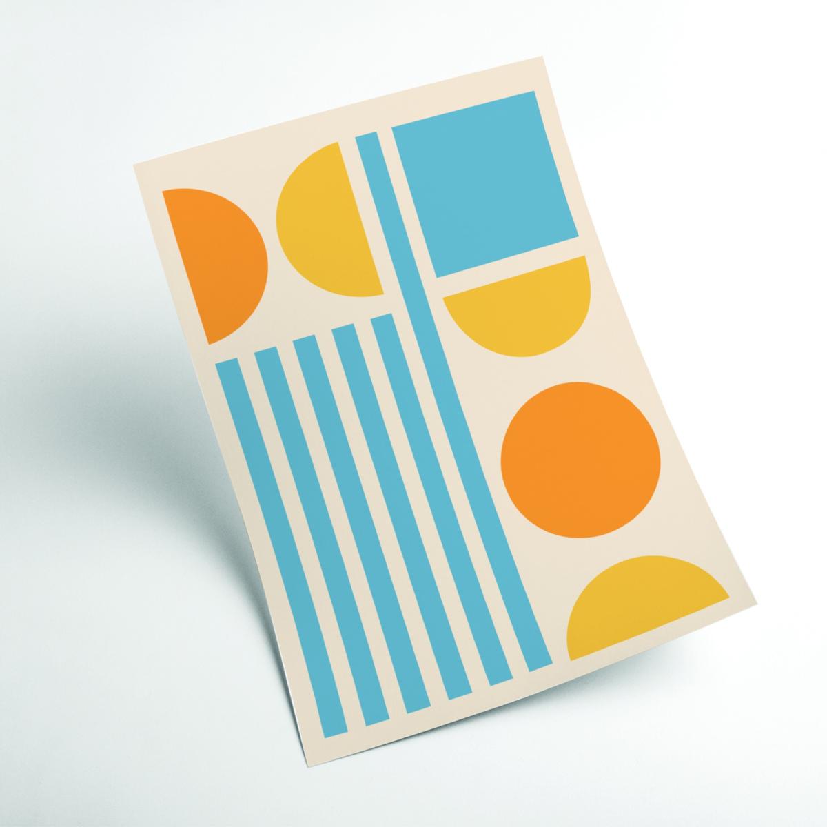 Bright Minimal Shapes Series #3 A3 297 X 420Mm Stanley Print House – image 2