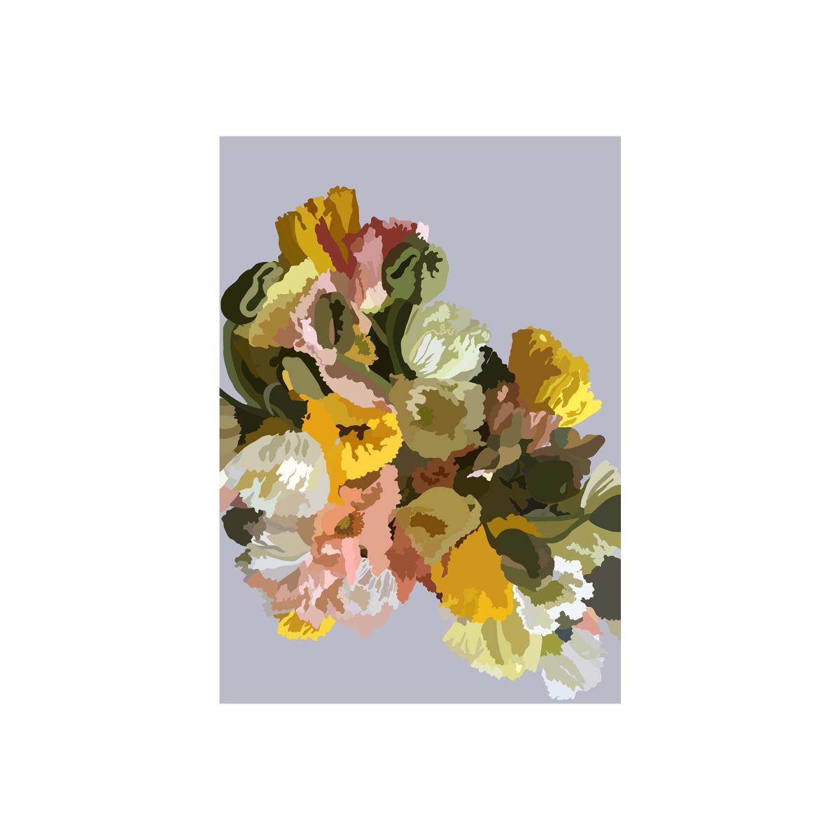Neutrals Katies Flowers A3 297 X 420Mm Mummy Draws