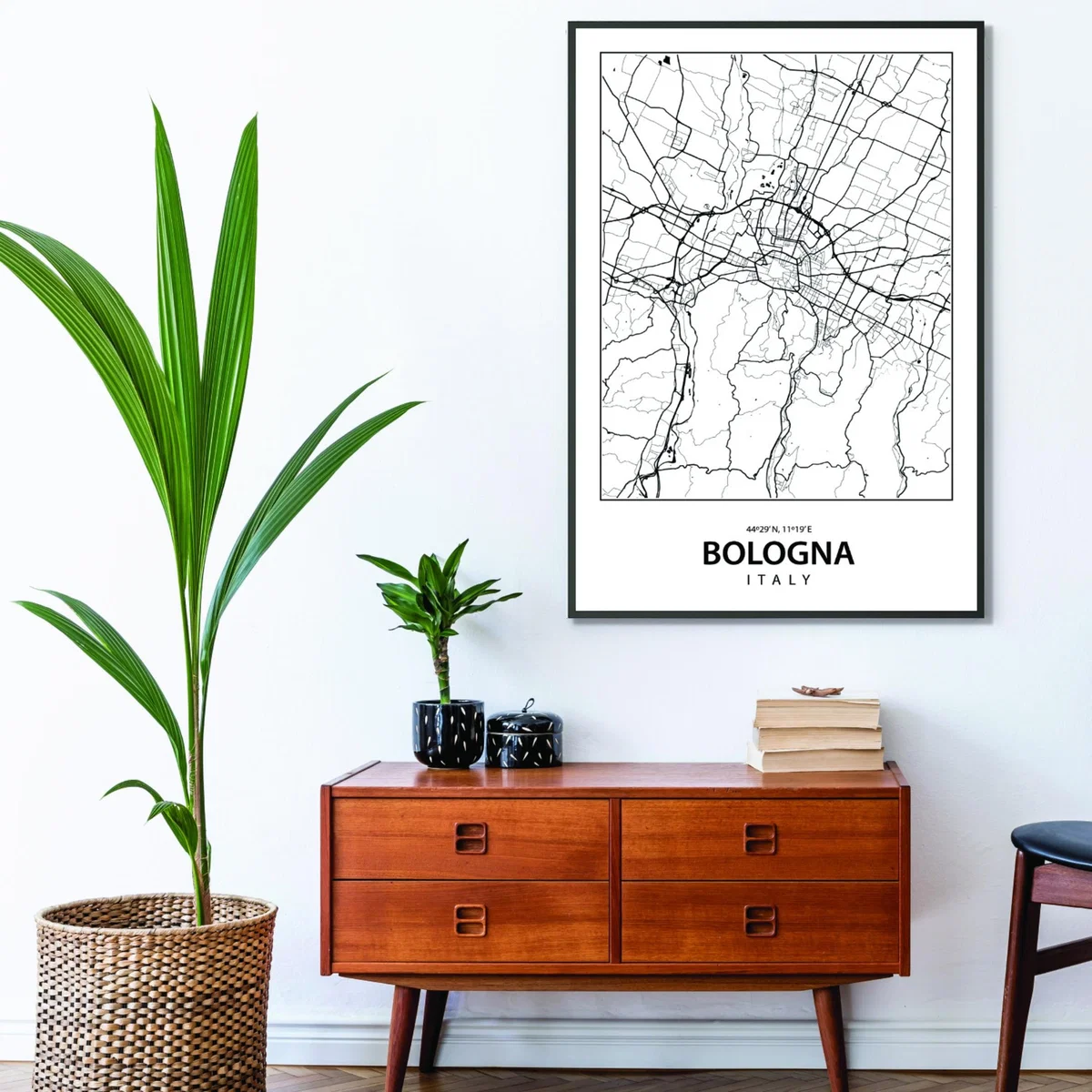 Black Map Of Bologna Italy Extra Small Stanley Print House – image 3