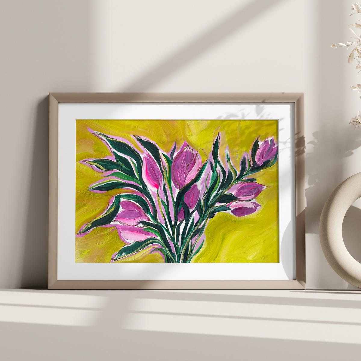 Green Friends Are Like Flowers - Abstract Floral Print Jessica Slack Studio – image 2