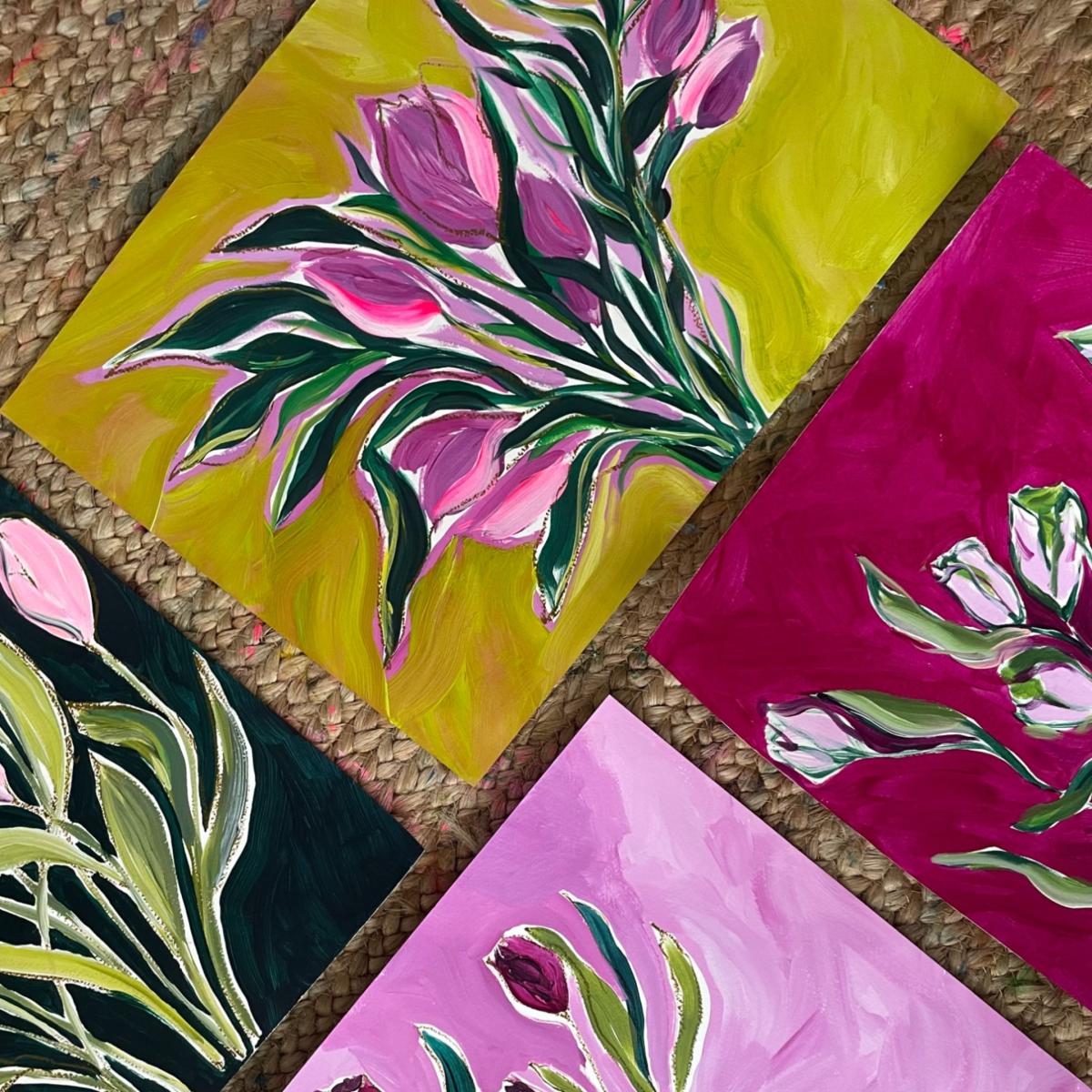 Green Friends Are Like Flowers - Abstract Floral Print Jessica Slack Studio – image 3