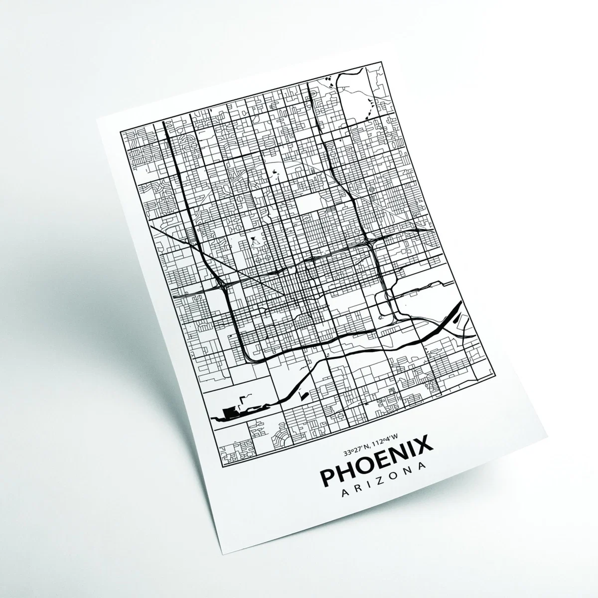 Black Map Of Phoenix Extra Large Stanley Print House – image 2