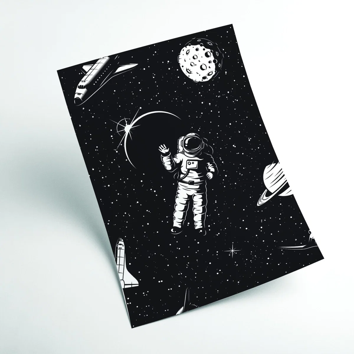 Black Hello Spaceman Medium Stanley Print House – image 2