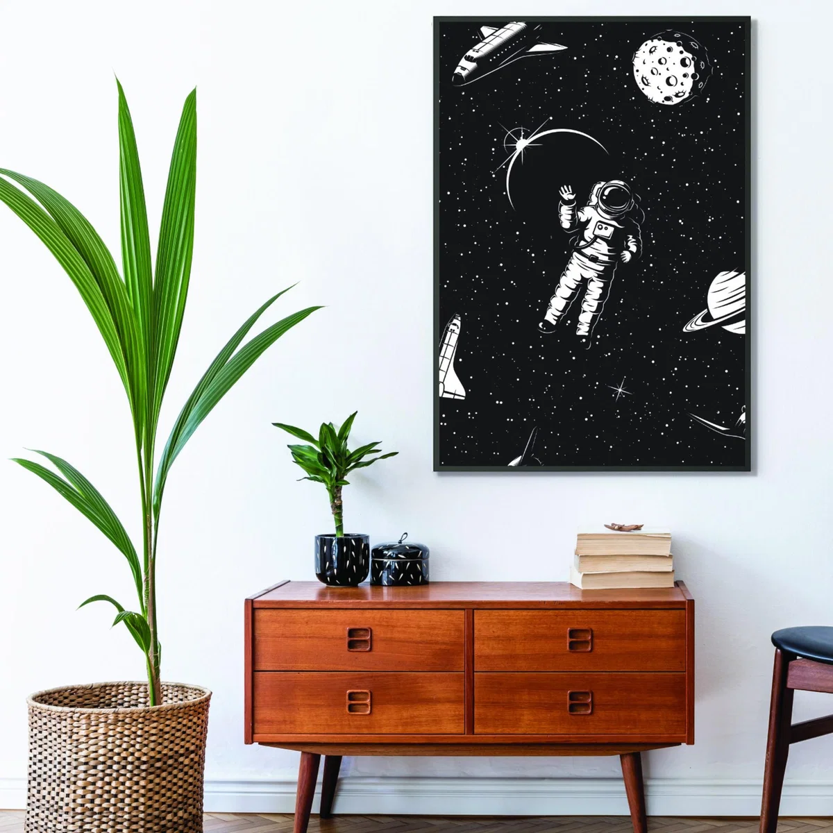 Black Hello Spaceman Medium Stanley Print House – image 3