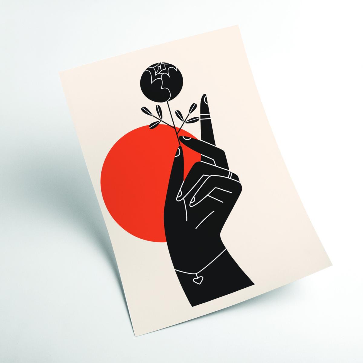 Red Minimalist Hand Drawing Extra Large Stanley Print House – image 2