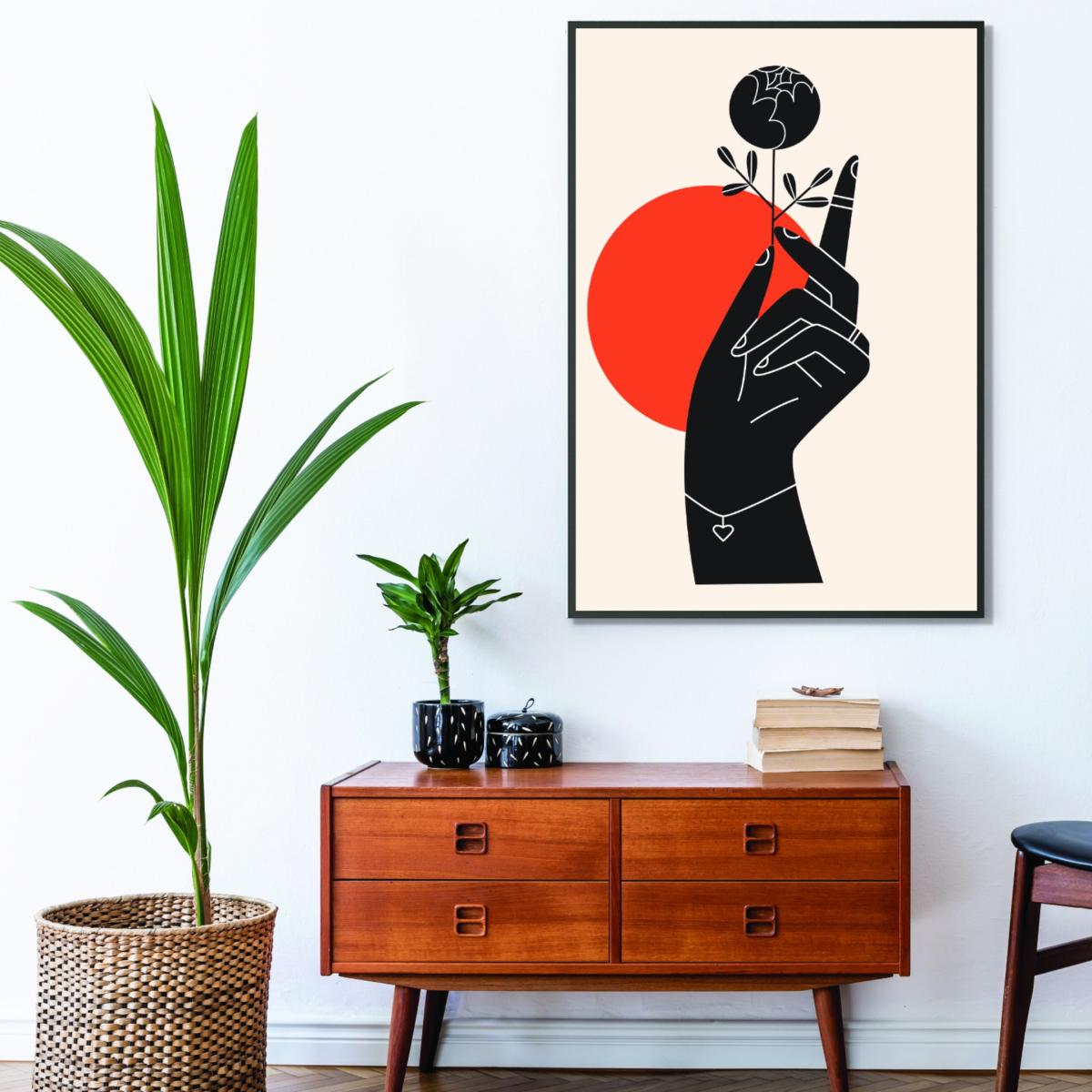 Red Minimalist Hand Drawing Extra Large Stanley Print House – image 3