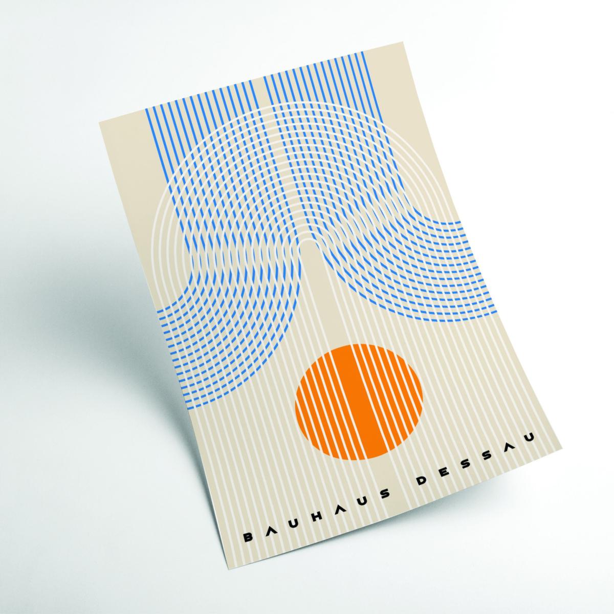 Yellow / Orange Bauhaus Design Iiii A2 420 X 594Mm Stanley Print House – image 2