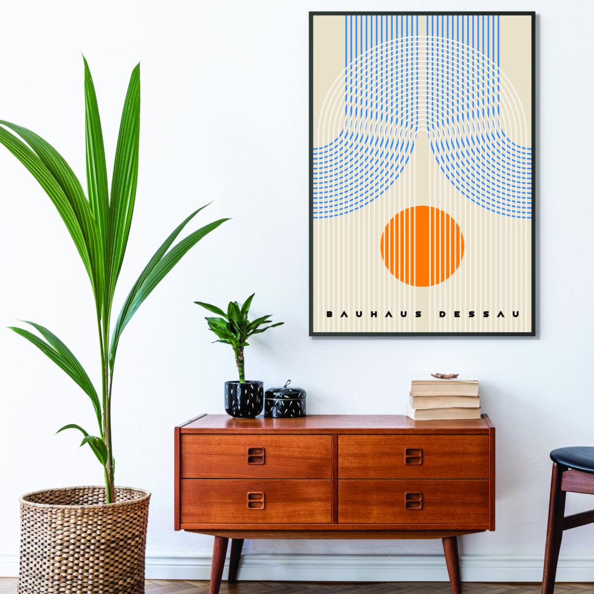 Yellow / Orange Bauhaus Design Iiii A2 420 X 594Mm Stanley Print House – image 3