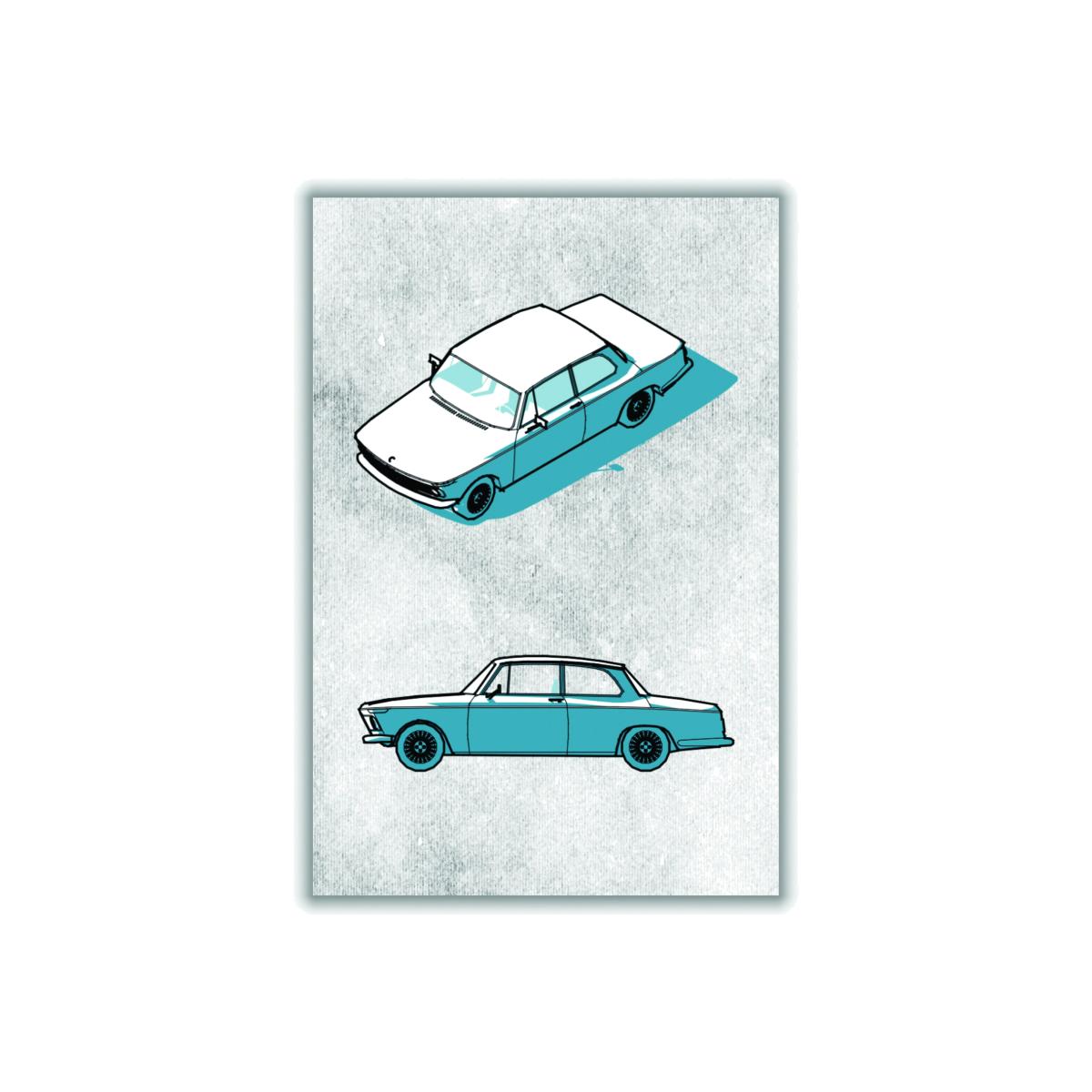 Blue Minimal Car Series I Small Stanley Print House – image 1