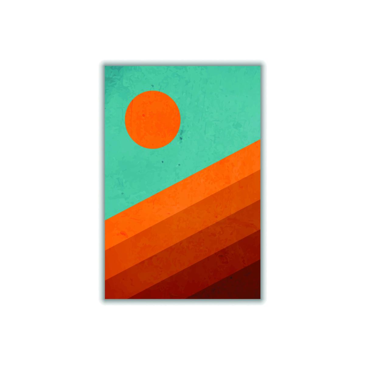 Yellow / Orange Abstract Mountain Sunrise I Extra Large Stanley Print House – image 1