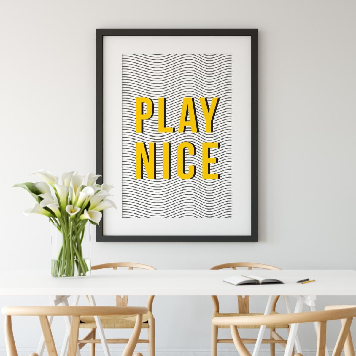 Yellow / Orange Play Nice A3 297 X 420Mm The Native State – image 2