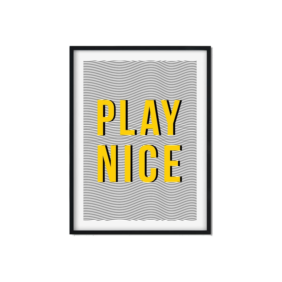 Yellow / Orange Play Nice A3 297 X 420Mm The Native State – image 1