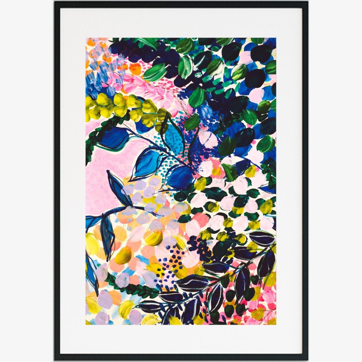 Pink / Purple Gorgeous Greens Abstract Floral Print Jessica Slack Studio – image 1