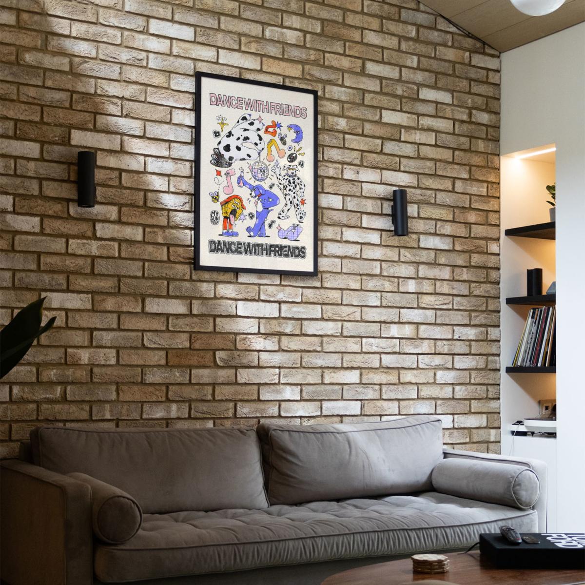 Neutrals Dance With Friends - Giclee Fine Art Print - Small | A3 | 297 X 420Mm | East Side Studio London – image 3