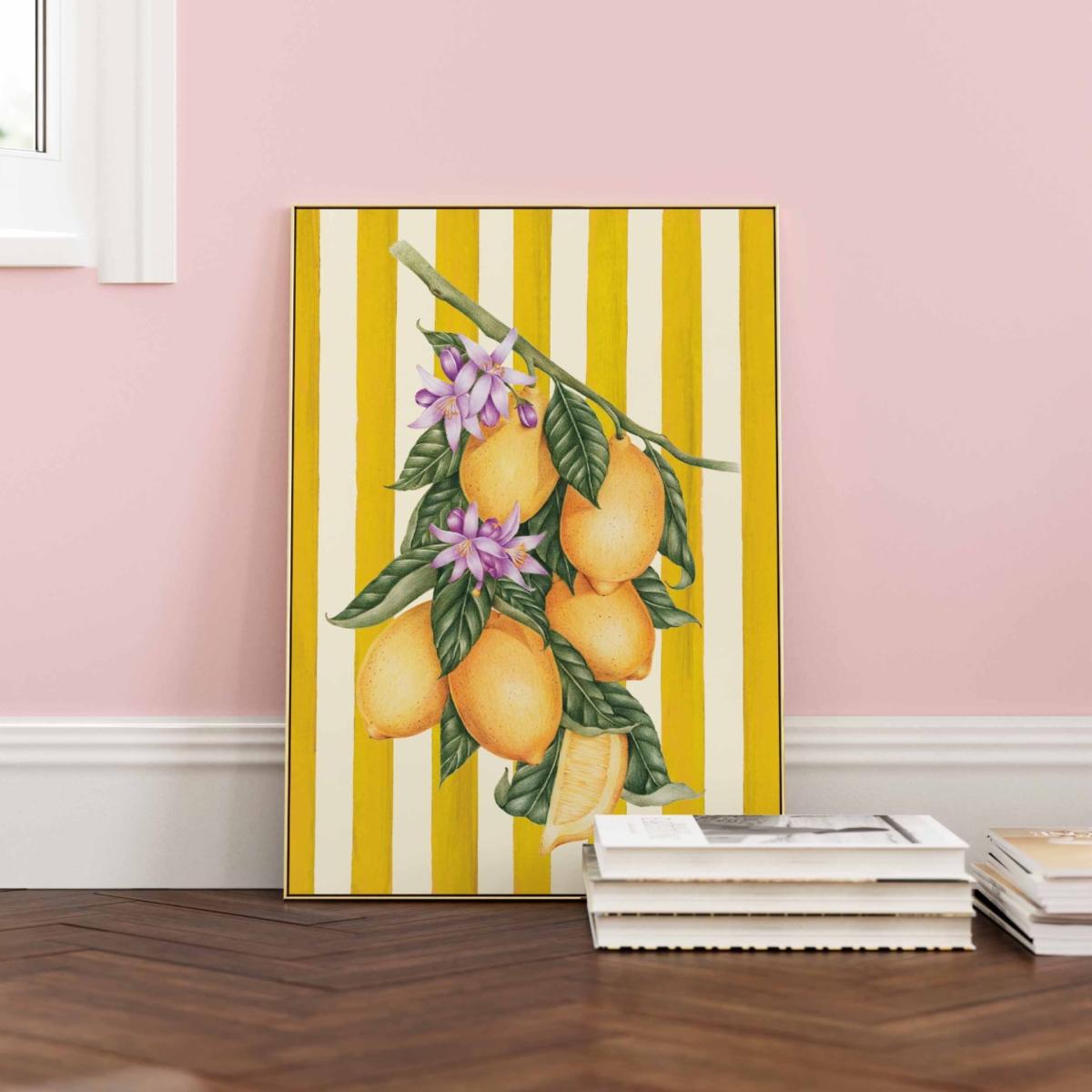 Yellow / Orange Lemon Striped Print Sofe Store – image 2