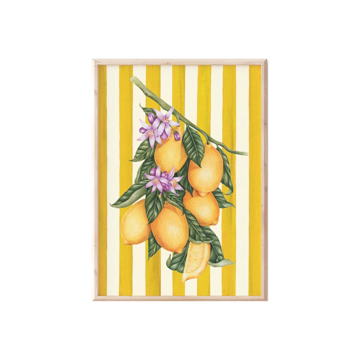 Yellow / Orange Lemon Striped Print Sofe Store – image 1