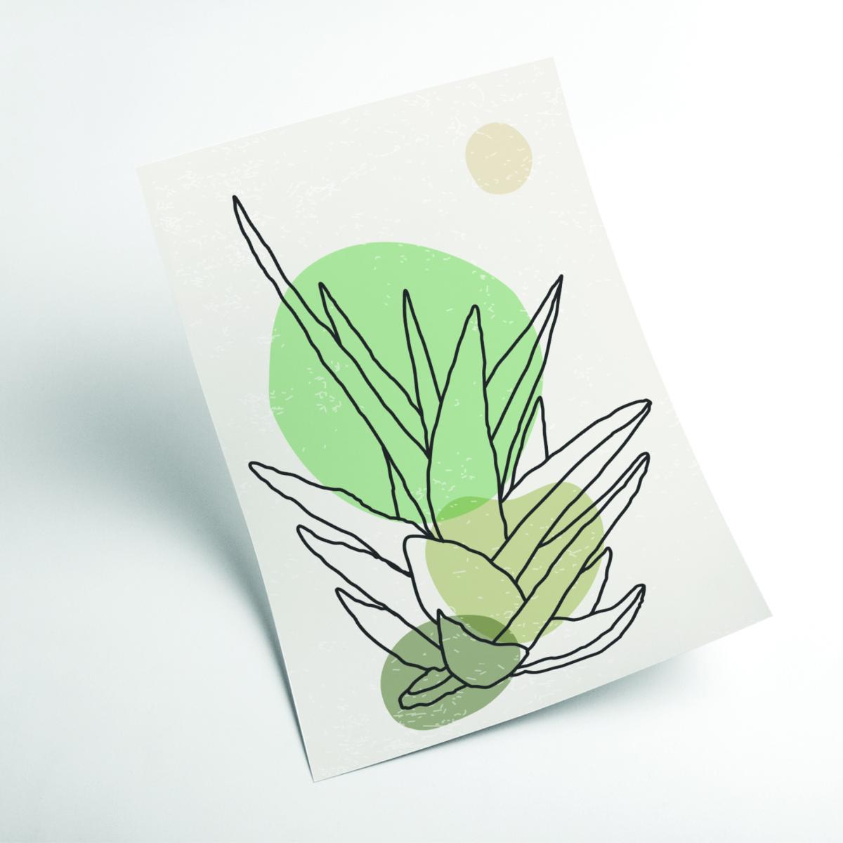 Green Color Abstract Agave #3 Extra Large Stanley Print House – image 2