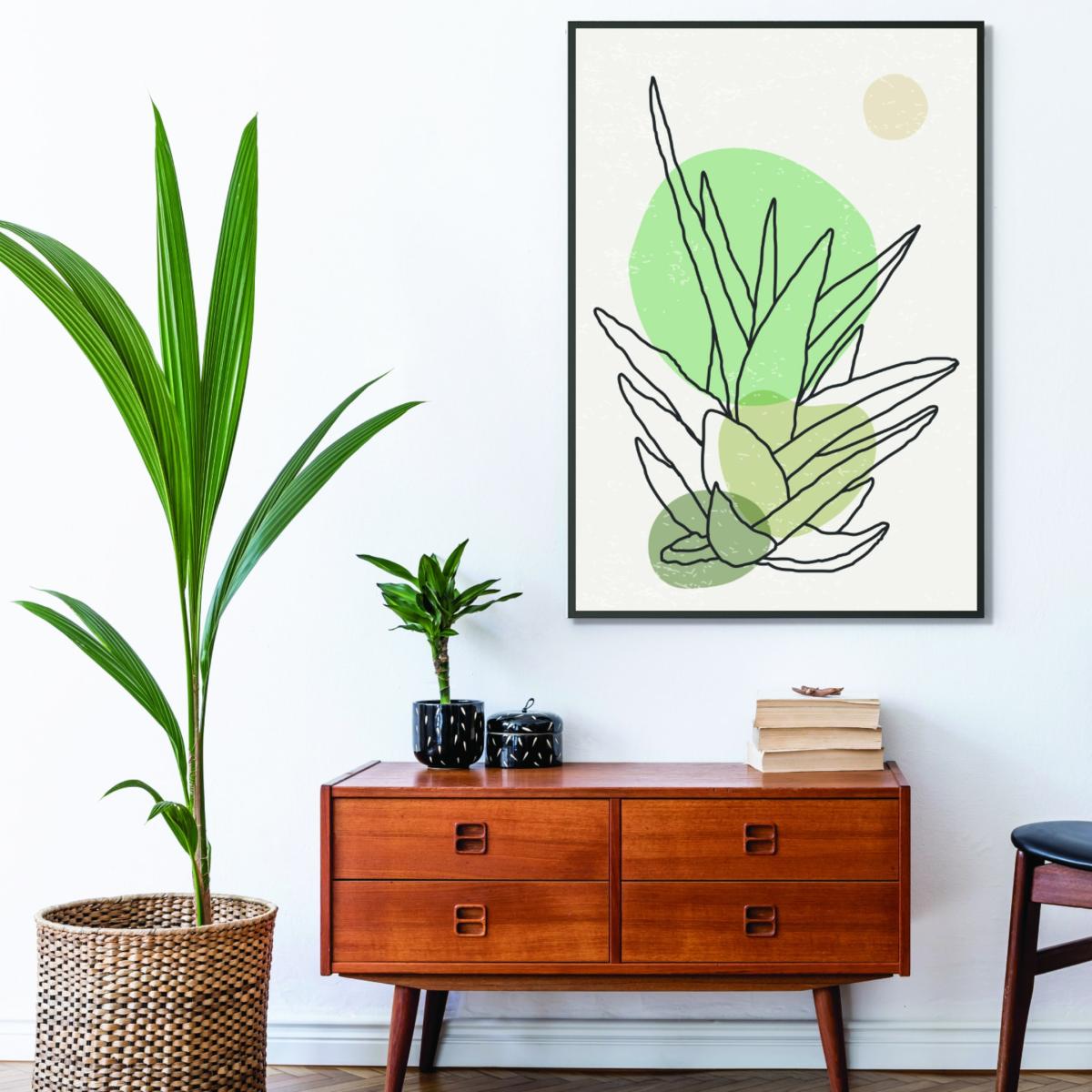 Green Color Abstract Agave #3 Extra Large Stanley Print House – image 3