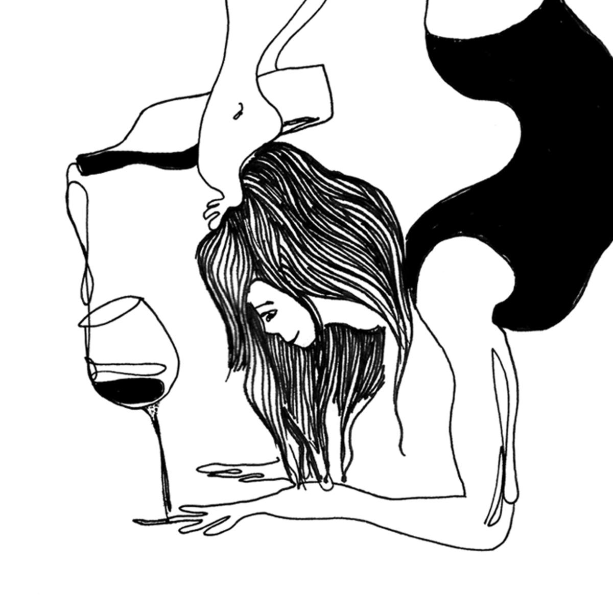 Black Life. It's All About Balance, Drink Wine And Keep Moving: Minimalist Yoga Art Print With Inspirational Quote | A3 | 297 X 420Mm | Awol – image 3