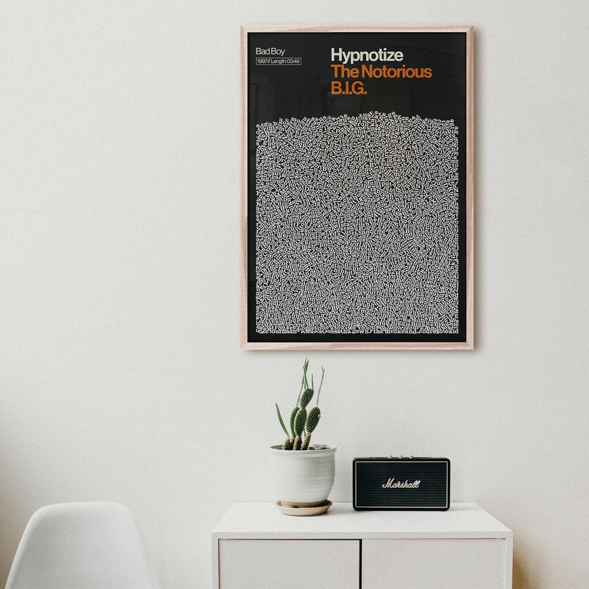 Hypnotize - Song Lyric Print A3 297 X 420Mm Reign & Hail – image 2