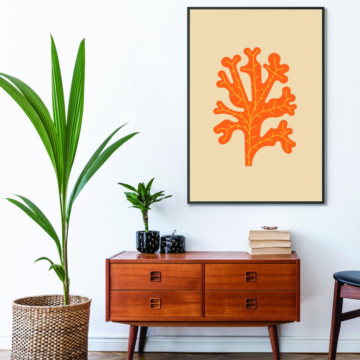 Yellow / Orange Orange Seaweed A2 420 X 594Mm Stanley Print House – image 3