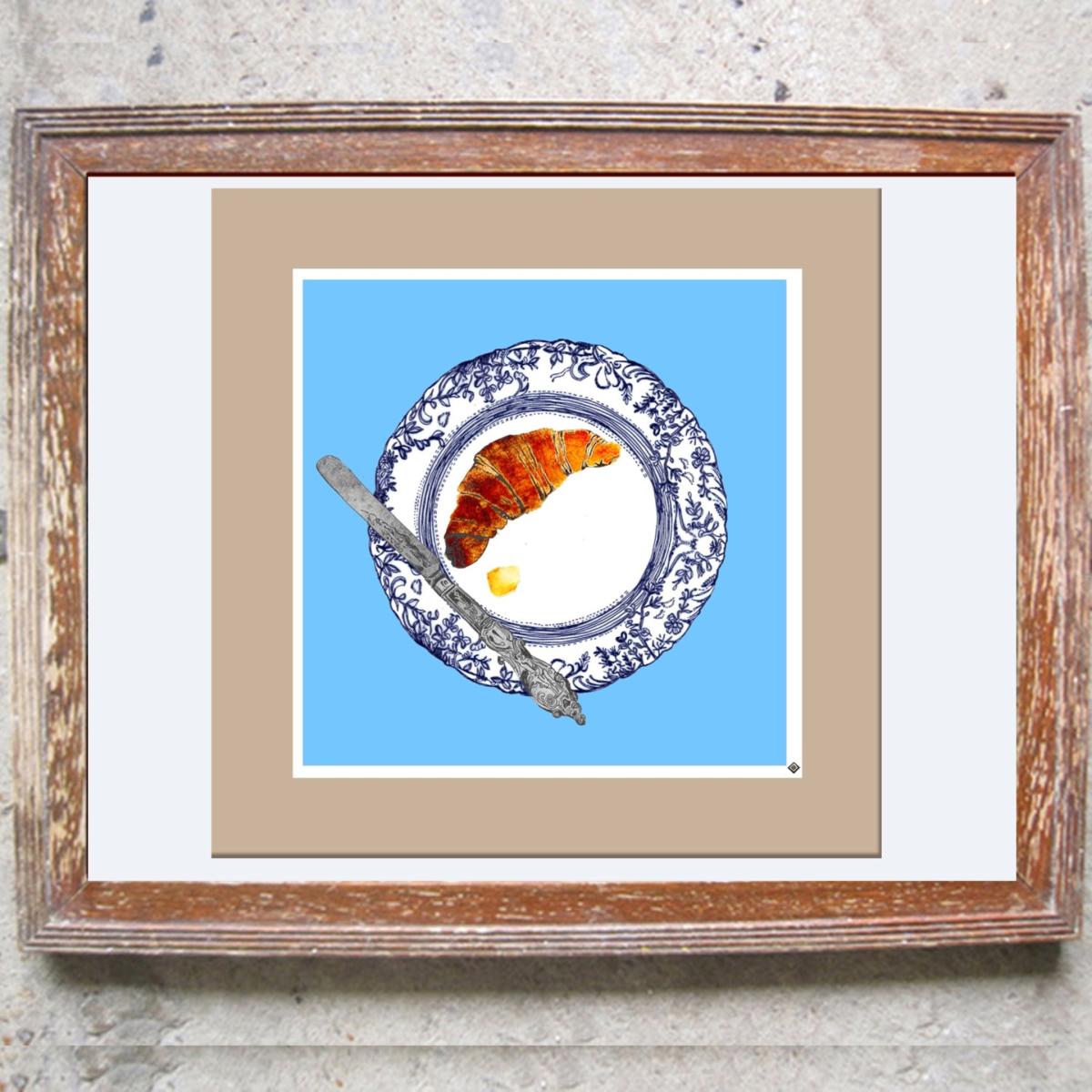 The Croissant Plate Limited Edition Signed Print Jessica Russell Flint – image 2