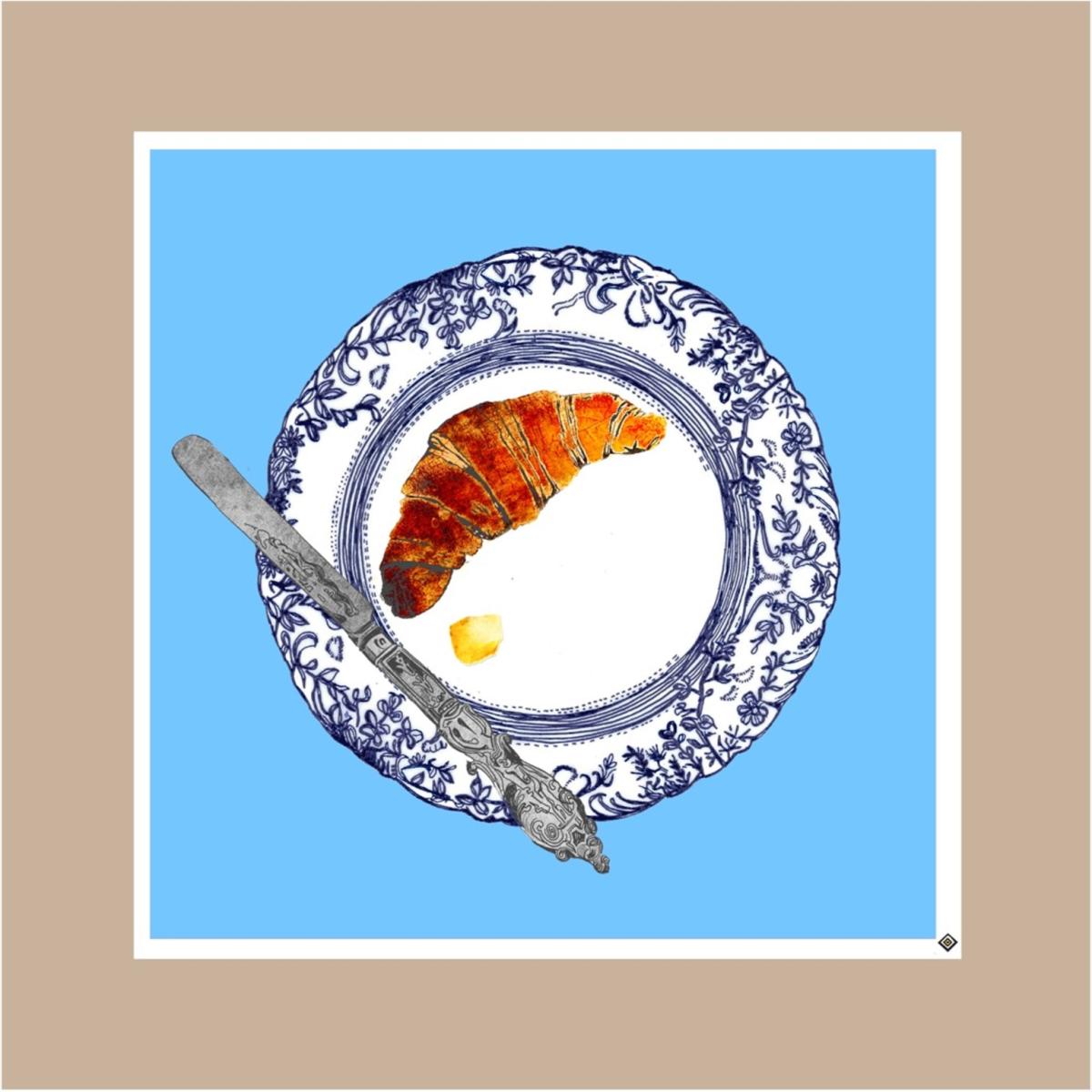 The Croissant Plate Limited Edition Signed Print Jessica Russell Flint – image 1