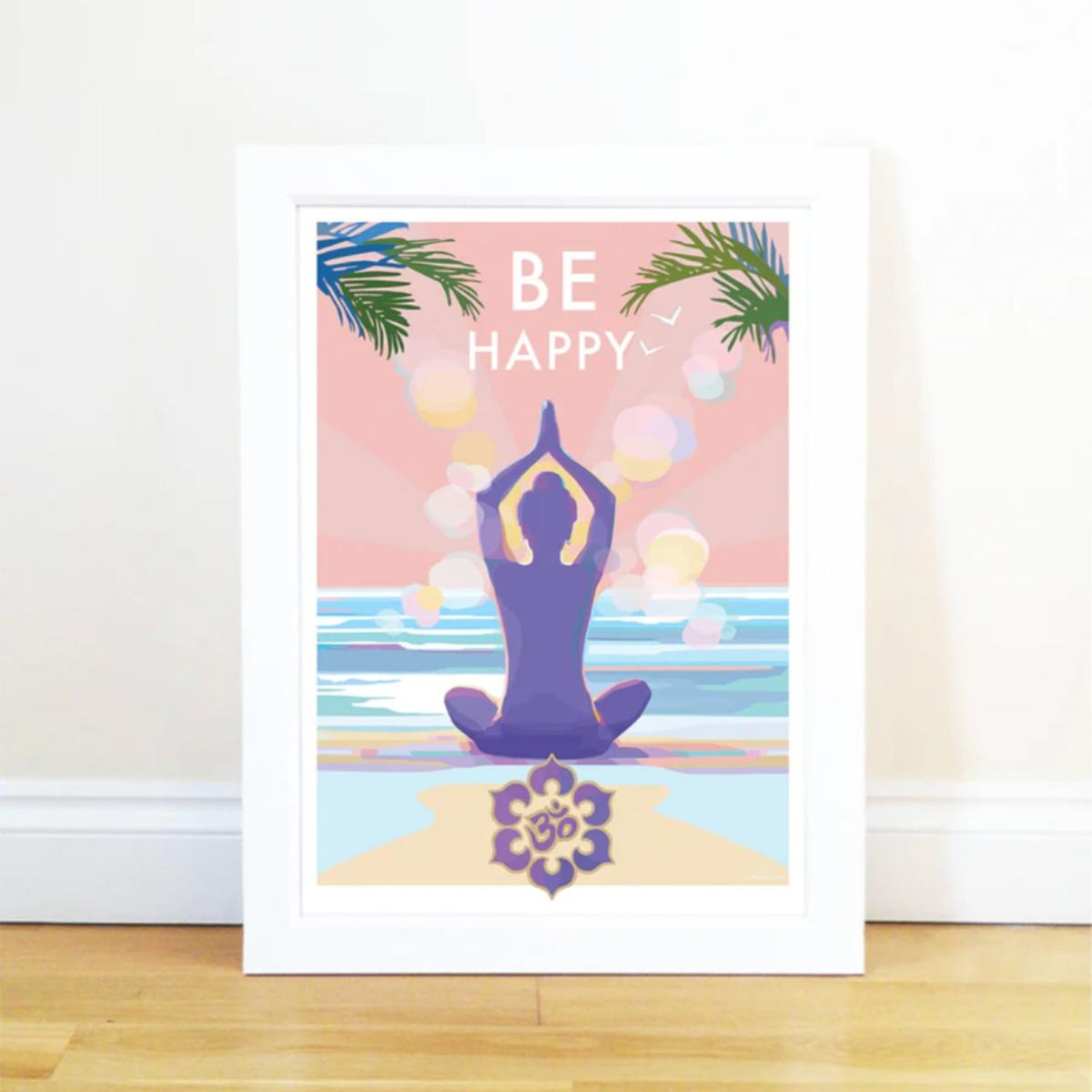 Be Happy Quote Print | A4 | 210 X 297Mm | Becky Bettesworth – image 2
