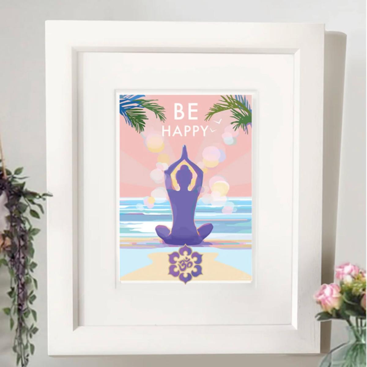 Be Happy Quote Print | A4 | 210 X 297Mm | Becky Bettesworth – image 3