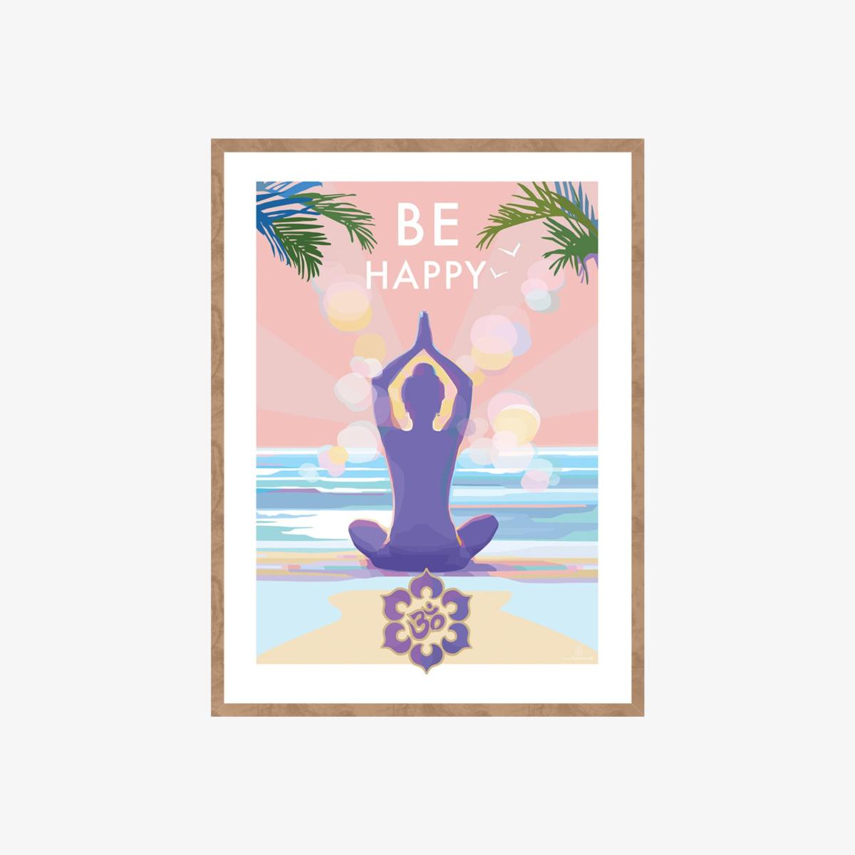 Be Happy Quote Print | A4 | 210 X 297Mm | Becky Bettesworth – image 1